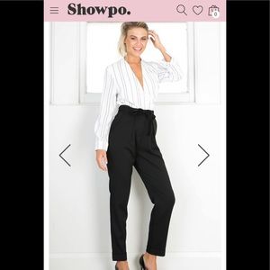 [ShowPo] BNWT Tie waist pants / Slacks U.K 10 US 6